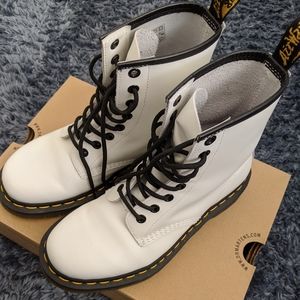White Dr. Marten's Boots